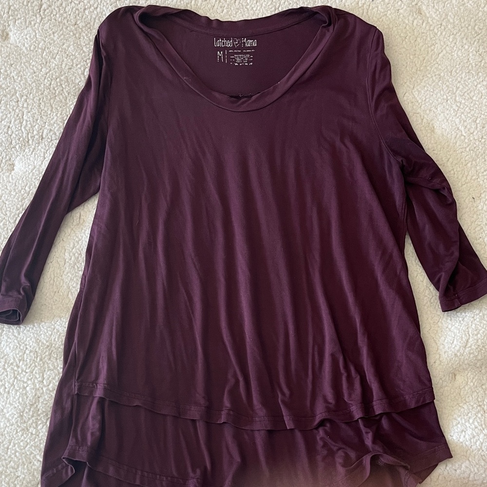 Latched Mama Deep Plum Nursing Top
